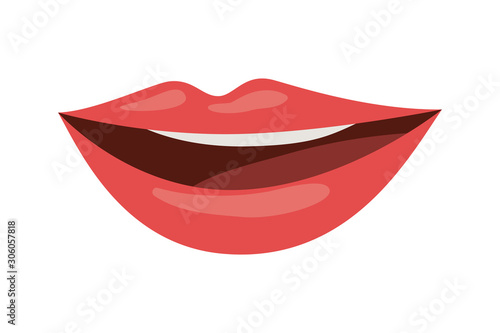 Isolated mouth cartoon vector design