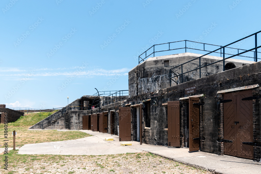 Battery Stanton an early 1900s coastal gun battery, part of Fort Gaines, with 2 levels of reinforced concrete.