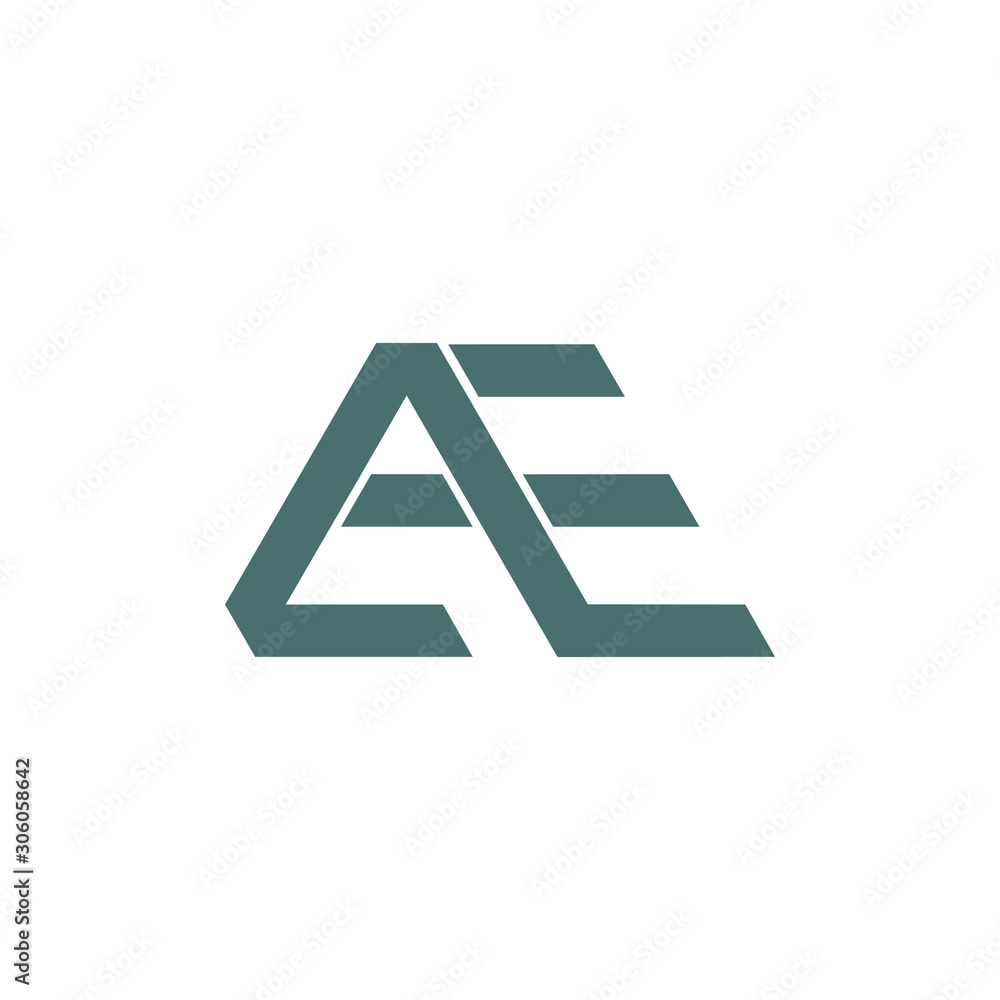 letter ae simple motion geometric logo vector letter ae simple motion geometric logo vector