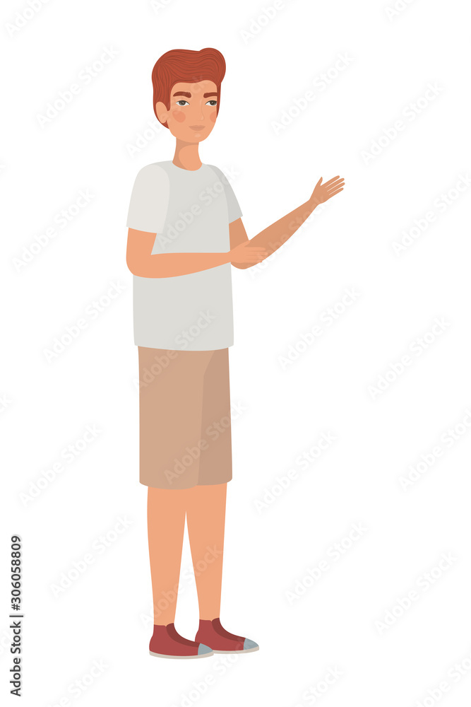 Cute man cartoon drawing vector design Cute man cartoon drawing vector design