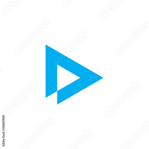 letter d triangle delta logo vector
