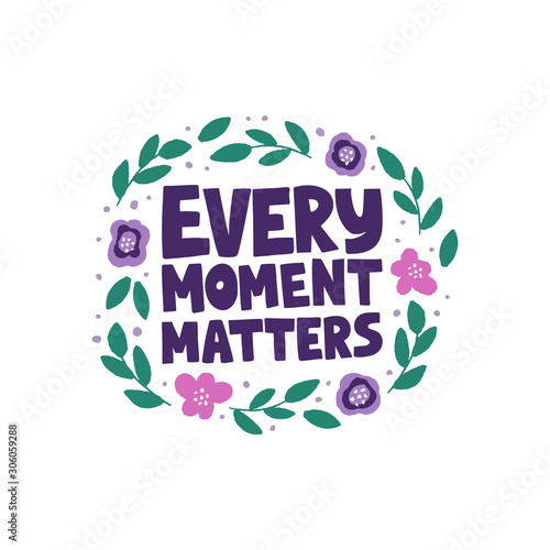 Optimistic hand drawn phrase vector illustration