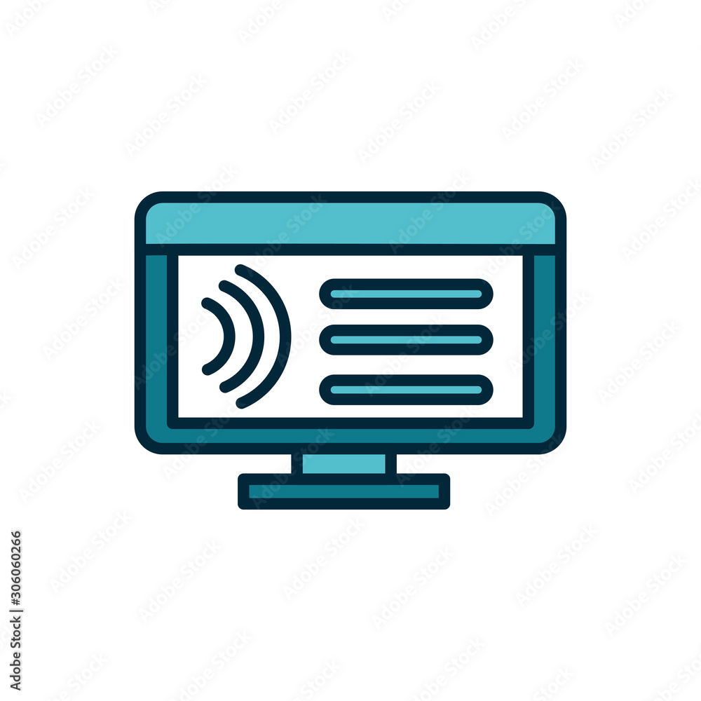 computer content wifi internet of things line and fill icon computer content wifi internet of things line and fill icon