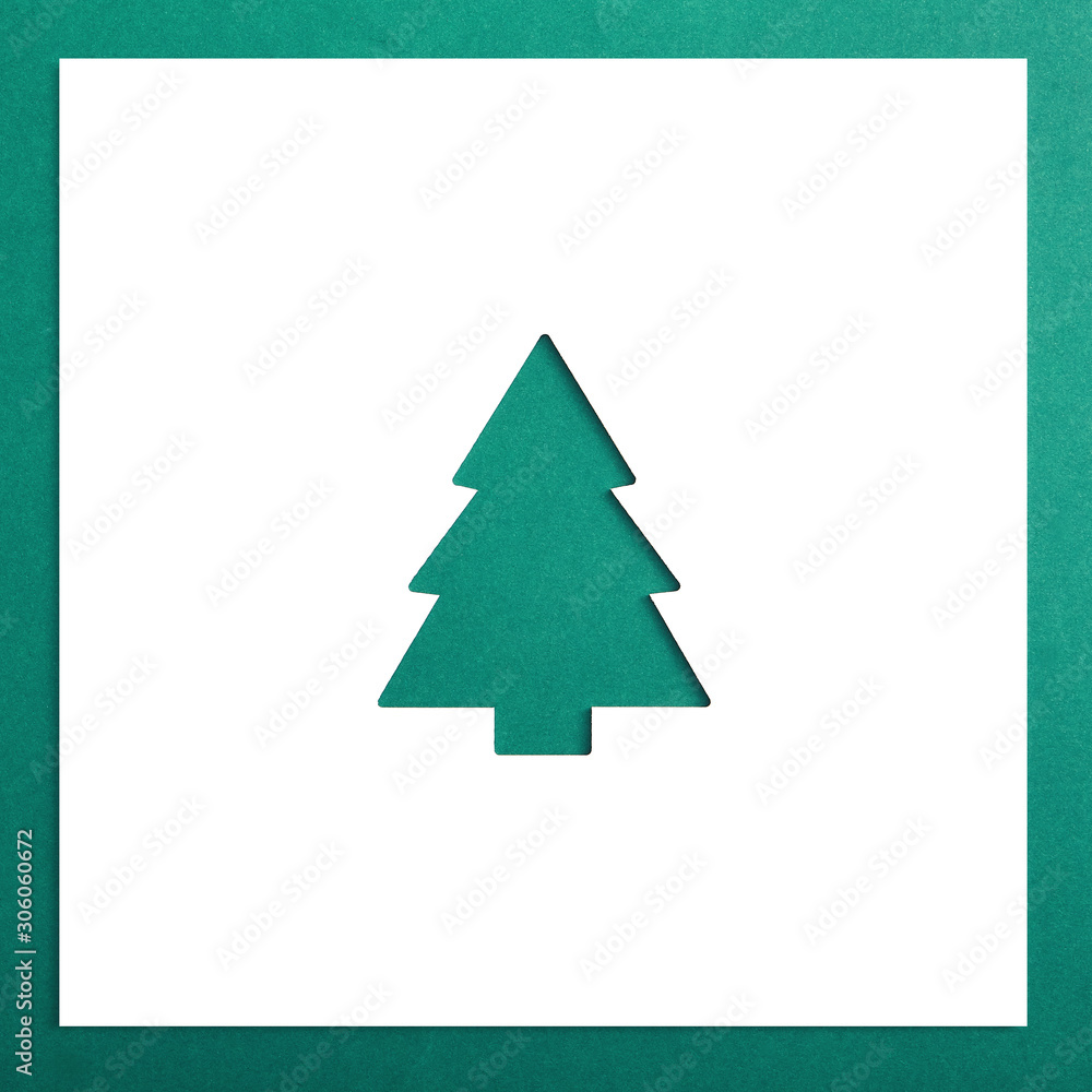 Shape of green christmas tree Shape of green christmas tree