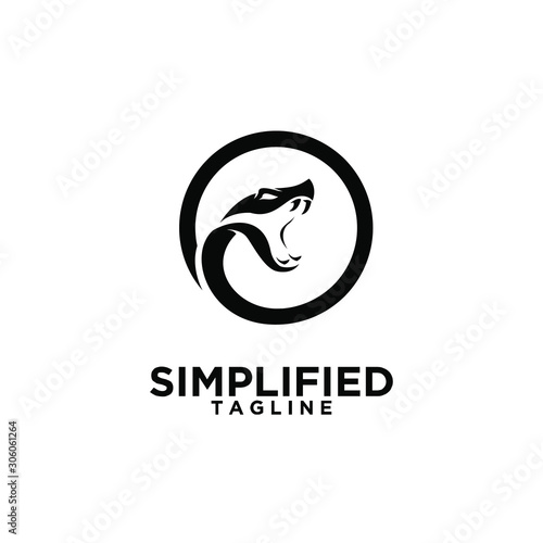 viper snake head logo icon design
