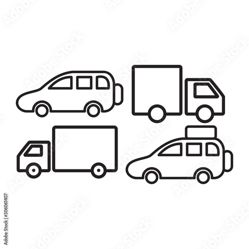 Cars icon vector in trendy style