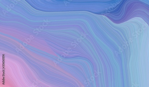 elegant curvy swirl waves background illustration with corn flower blue, pastel violet and light pastel purple color