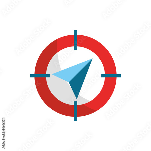 compass arrow destination gps map and navigation