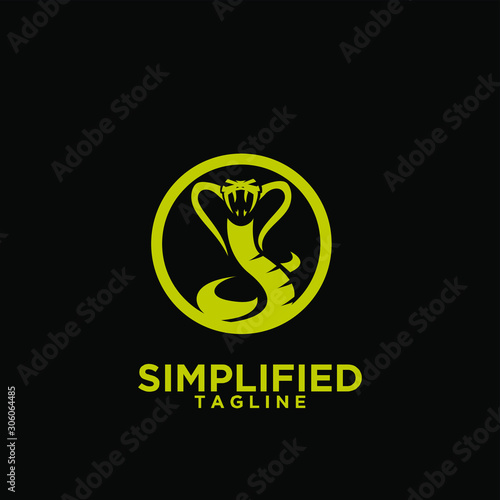 cobra gold snake logo icon design vector illustration