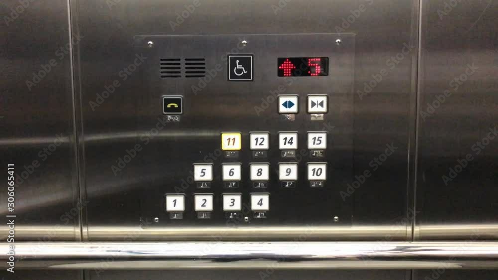 elevator or lift bottom with number elevator or lift bottom with number