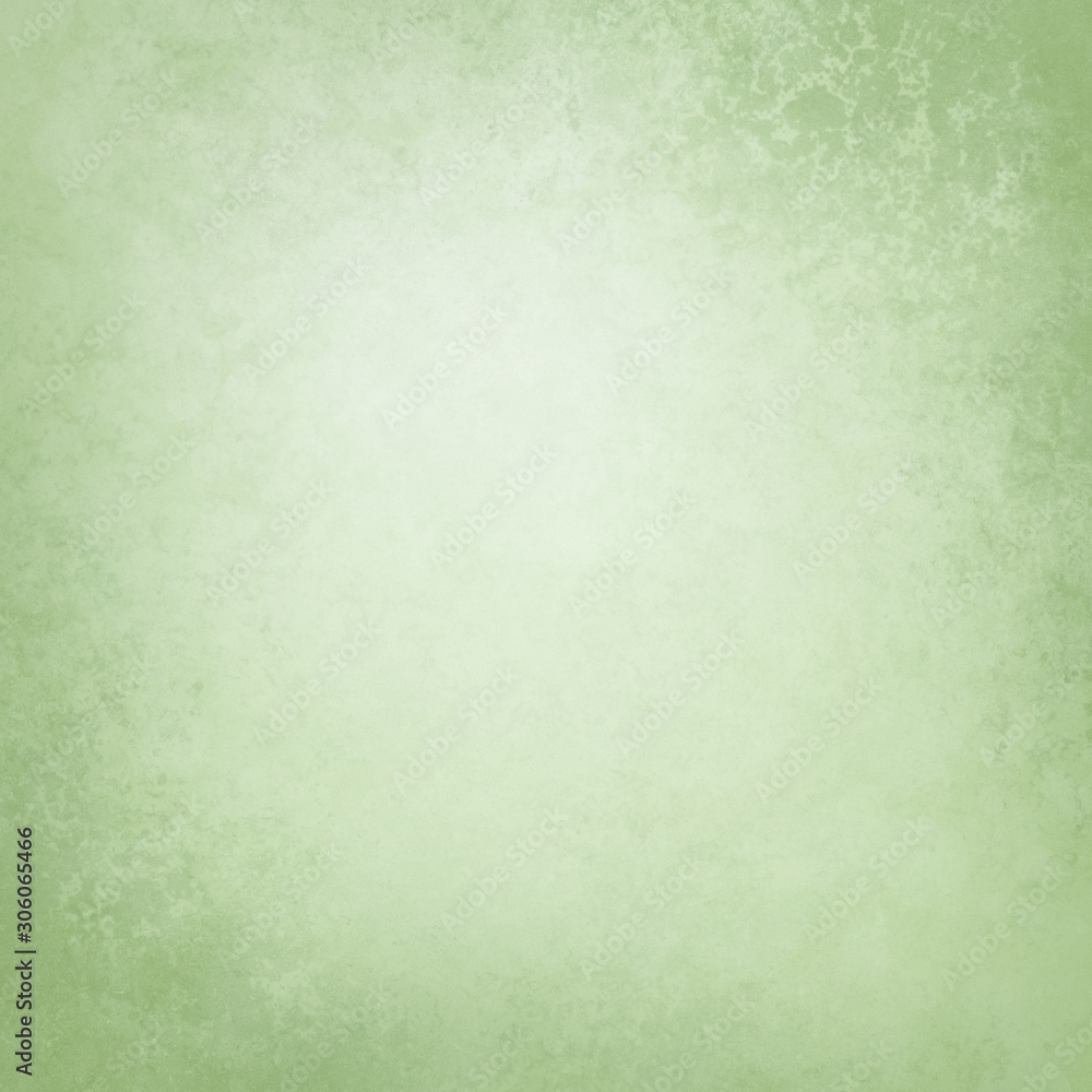 Green background texture, old distressed vintage grunge in faded white