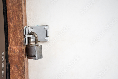Old gray key to lock the door