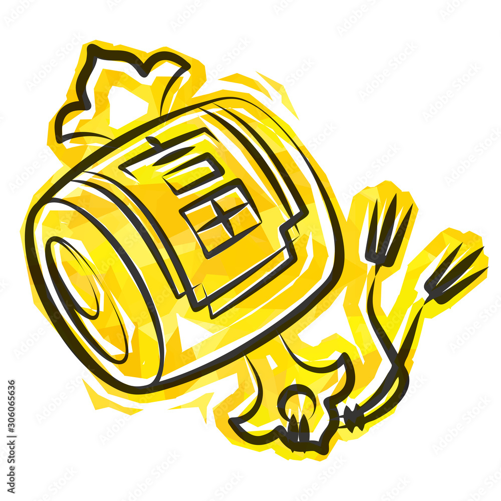 打ち出の小槌のイラスト 版画セロハン風スタンプ Stock Vector Adobe Stock