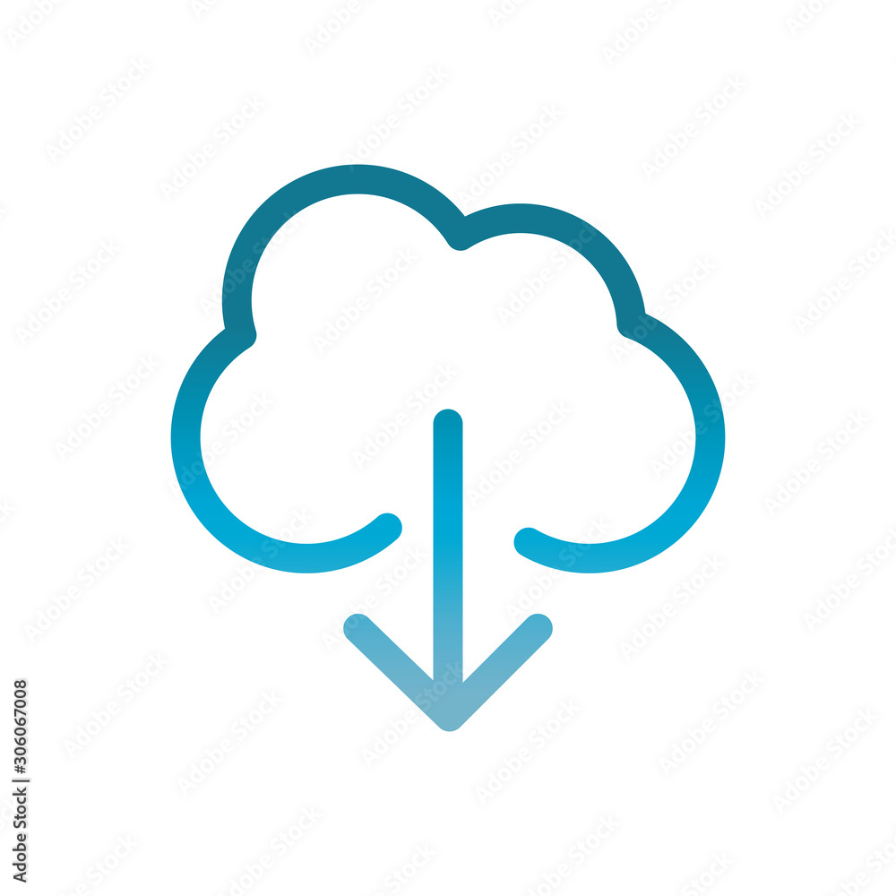 cloud computing download user interface blue gradient cloud computing download user interface blue gradient