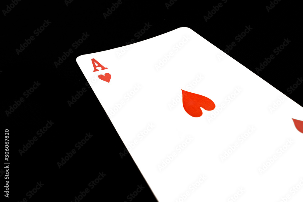 red ace of hearts