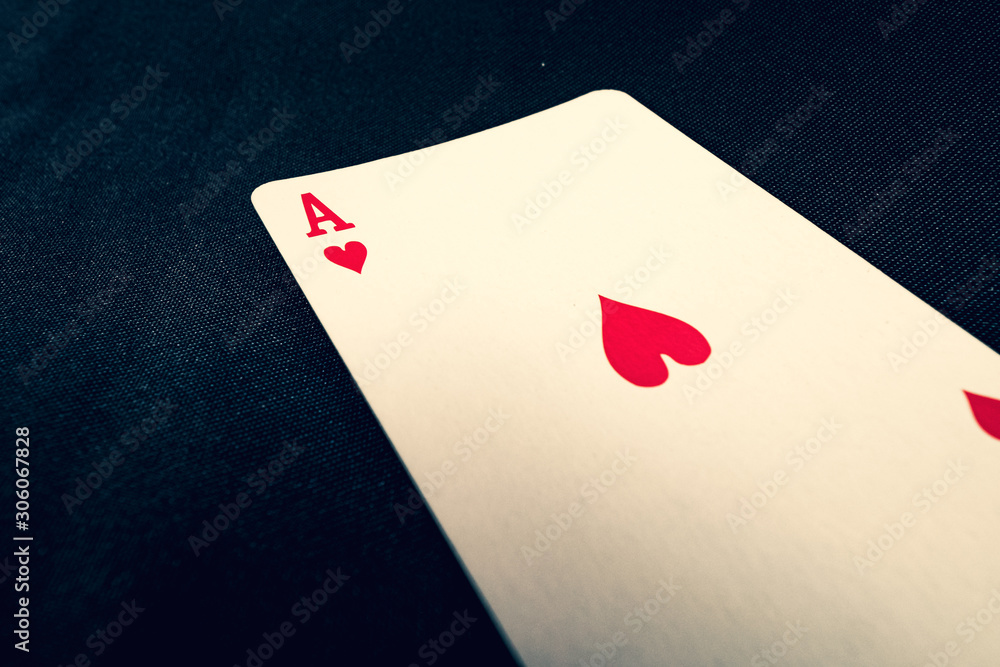 red ace of hearts