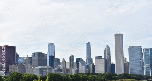 view of Chicago city from south side