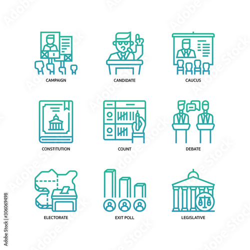 Election icons set