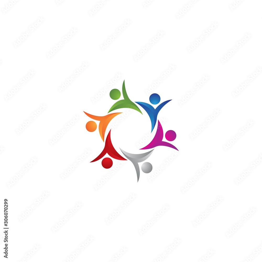 Fototapeta premium community logo template vector icon design