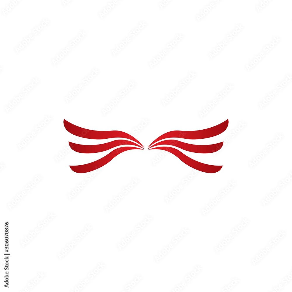 Obraz premium Wing logo template vector icon design