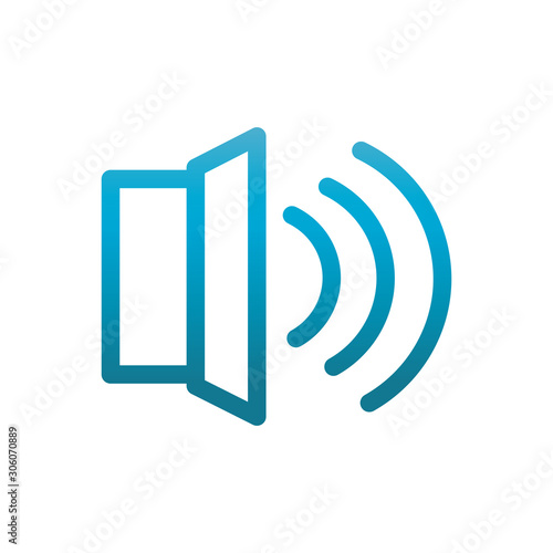 volume sound user interface blue gradient