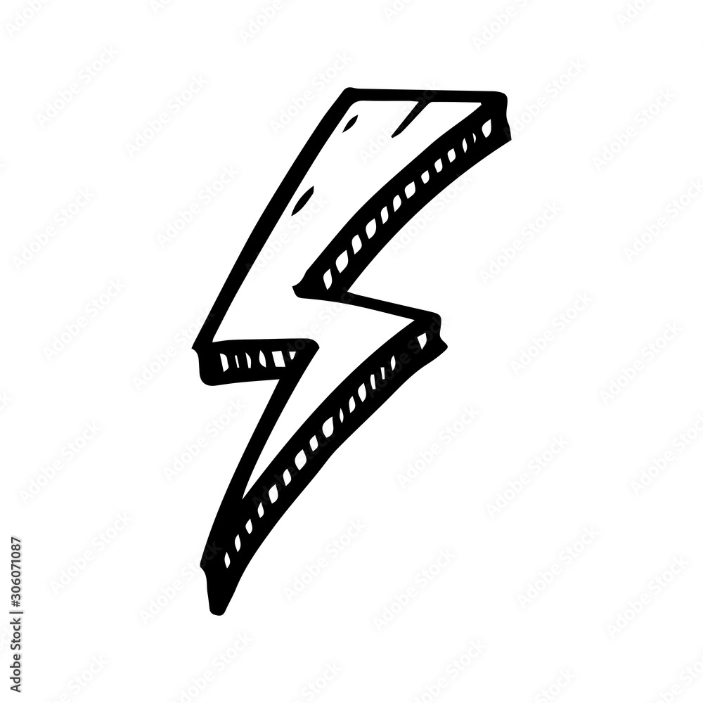 hand drawn vector doodle electric lightning bolt symbol sketch illustrations. thunder symbol doodle icon .design element isolated on white background hand drawn vector doodle electric lightning bolt symbol sketch illustrations. thunder symbol doodle icon .design element isolated on white background