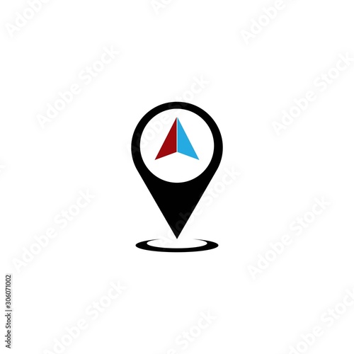 GPS logo template vector icon design