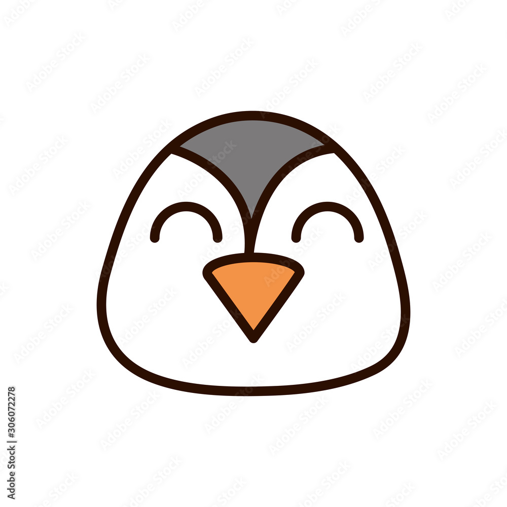 cute face penguin animal cartoon icon cute face penguin animal cartoon icon