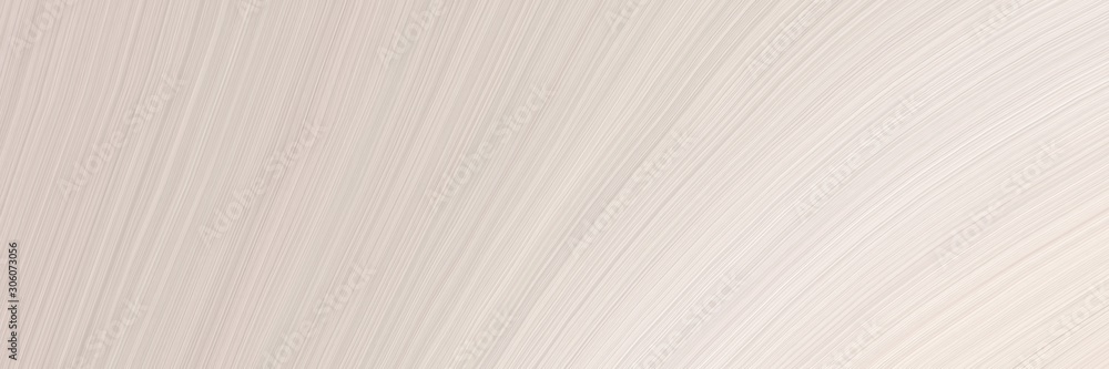 banner elegant curvy swirl waves background illustration with light gray, sea shell and linen color