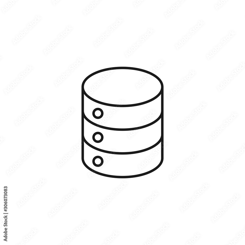 SQL databases - minimal line web icon. simple vector illustration. concept for infographic, website or app. SQL databases - minimal line web icon. simple vector illustration. concept for infographic, website or app.
