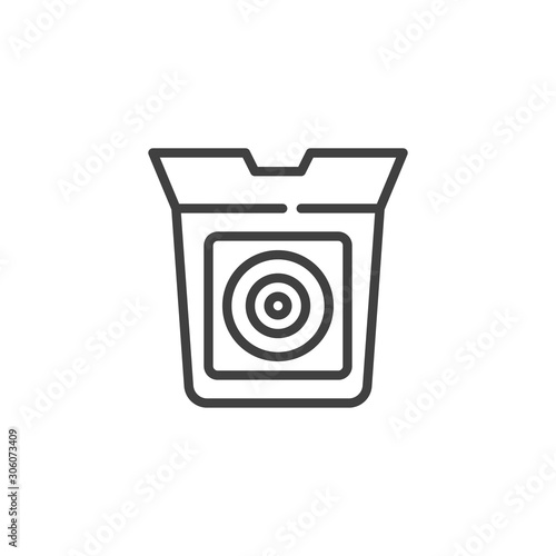 Car drive registrator line icon. linear style sign for mobile concept and web design. dvr camera outline vector icon. Symbol, logo illustration. Vector graphics