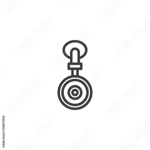 Car drive recorder line icon. linear style sign for mobile concept and web design. DVR camera outline vector icon. Symbol, logo illustration. Vector graphics