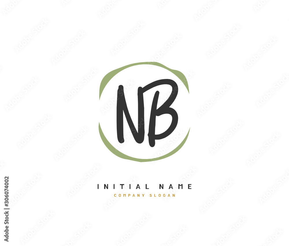 N B NB Beauty vector initial logo, handwriting logo of initial signature, wedding, fashion, jewerly, boutique, floral and botanical with creative template for any company or business. N B NB Beauty vector initial logo, handwriting logo of initial signature, wedding, fashion, jewerly, boutique, floral and botanical with creative template for any company or business.