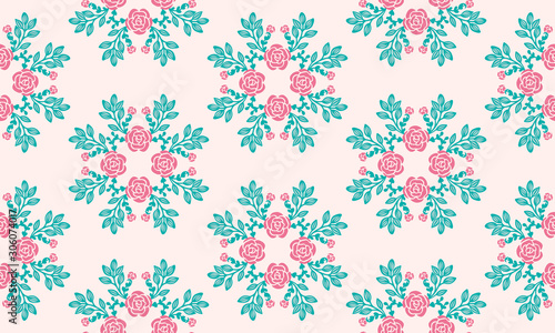 Classic wallpaper seamless vintage floral pattern background.