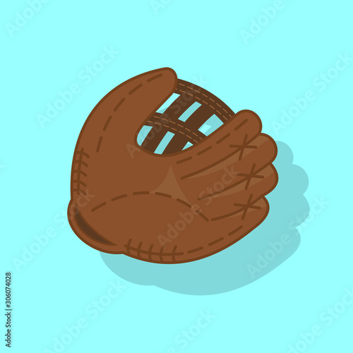 Baseball glove. Game of baseball. Vector illustration.