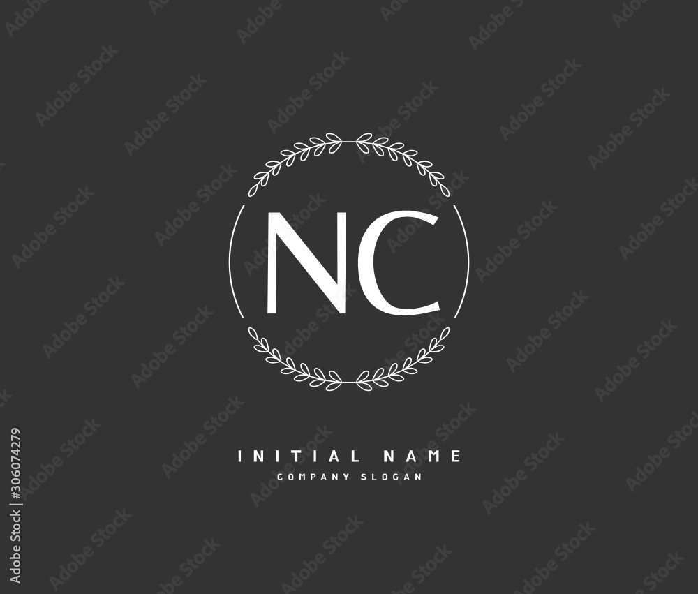 N C NC Beauty vector initial logo, handwriting logo of initial signature, wedding, fashion, jewerly, boutique, floral and botanical with creative template for any company or business. N C NC Beauty vector initial logo, handwriting logo of initial signature, wedding, fashion, jewerly, boutique, floral and botanical with creative template for any company or business.