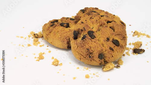 Brown of chocolate chip cookie