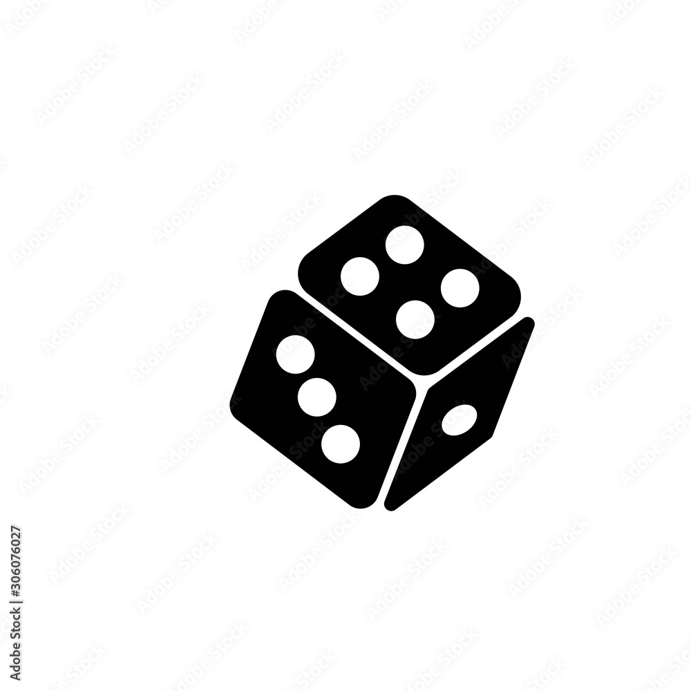 Dice icon vector design template Dice icon vector design template