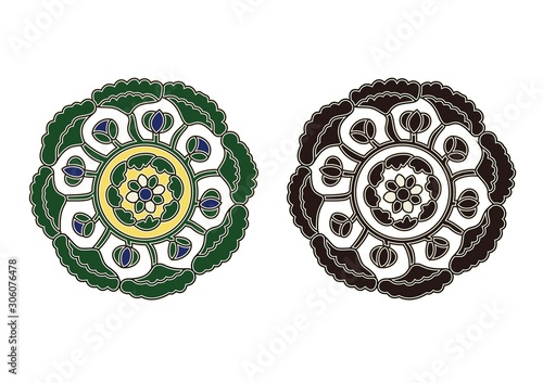 Cuadro en lienzo Tang Dynasty Sancai lotus pattern