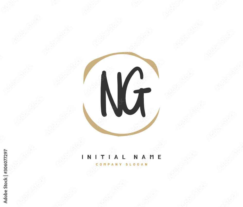 N G NG Beauty vector initial logo, handwriting logo of initial signature, wedding, fashion, jewerly, boutique, floral and botanical with creative template for any company or business. N G NG Beauty vector initial logo, handwriting logo of initial signature, wedding, fashion, jewerly, boutique, floral and botanical with creative template for any company or business.