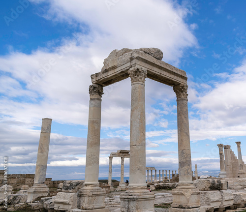 Views from the ancient city of Laodikeia, Pamukkale, Denizli, Turkey