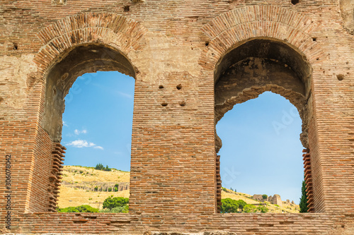 View of Pergamon from the windows of Serapeion Library.