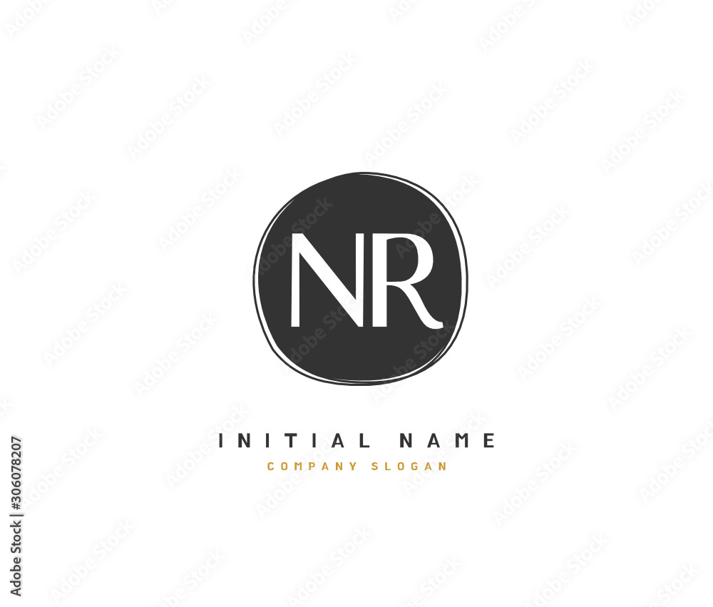 N R NR Beauty vector initial logo, handwriting logo of initial signature, wedding, fashion, jewerly, boutique, floral and botanical with creative template for any company or business. N R NR Beauty vector initial logo, handwriting logo of initial signature, wedding, fashion, jewerly, boutique, floral and botanical with creative template for any company or business.