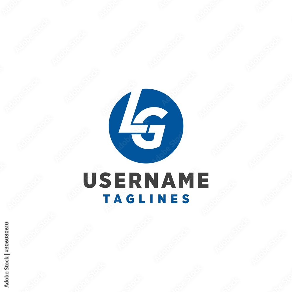 Initial letter lg logo template design minimalist Initial letter lg logo template design minimalist