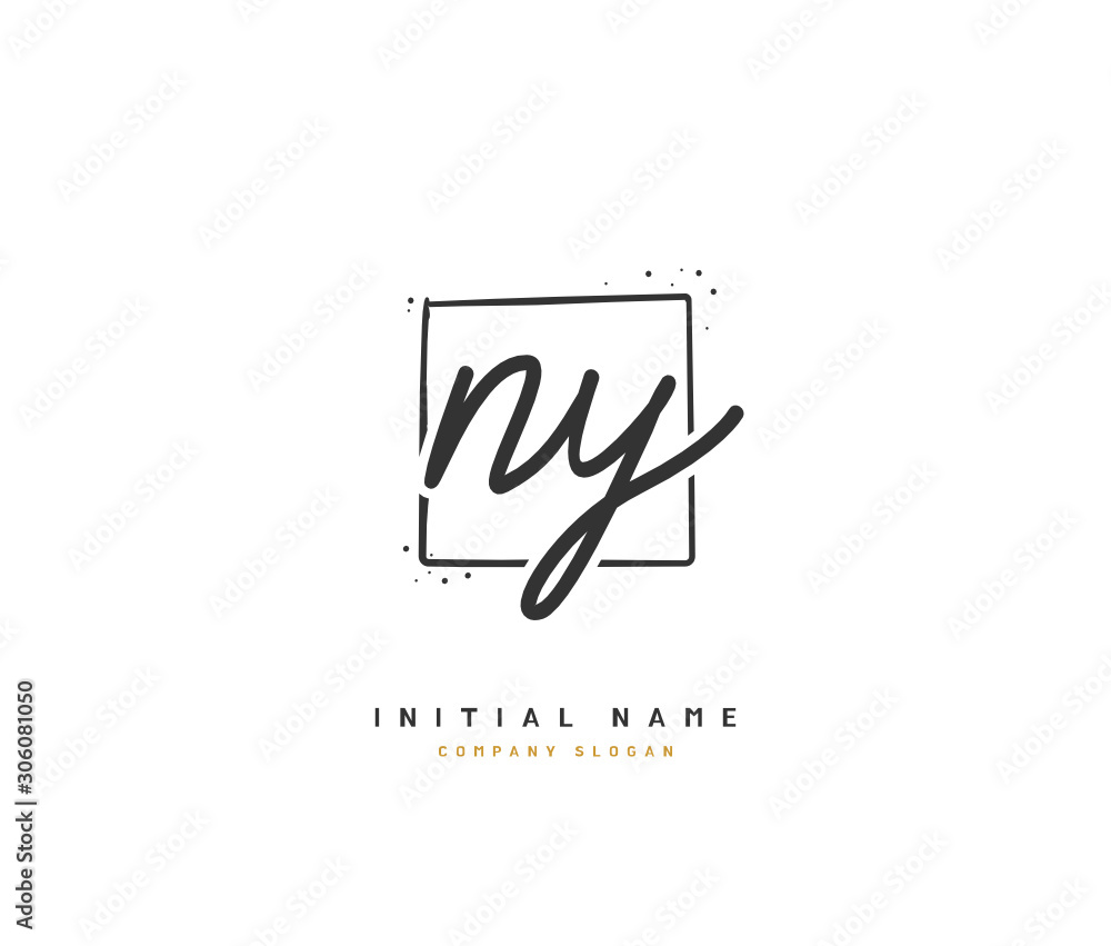 N Y NY Beauty vector initial logo, handwriting logo of initial signature, wedding, fashion, jewerly, boutique, floral and botanical with creative template for any company or business. N Y NY Beauty vector initial logo, handwriting logo of initial signature, wedding, fashion, jewerly, boutique, floral and botanical with creative template for any company or business.