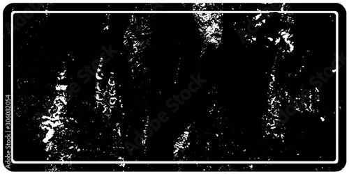 Grunge rubber stamp rectangular. Black background for text, label, icons © VYACHESLAV KRAVTSOV