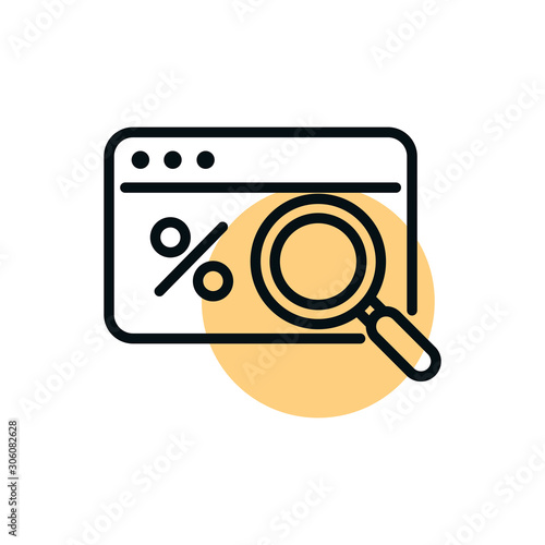 website offer analysis shopping line style dot color