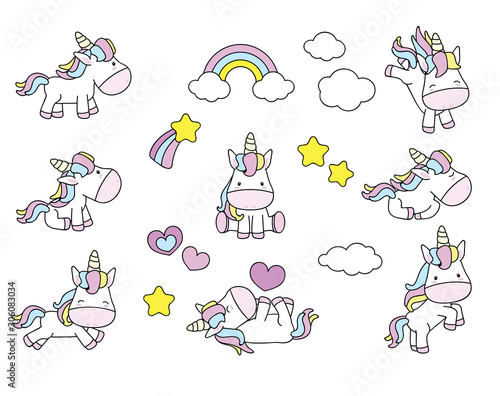 Cute Unicorns and rainbows