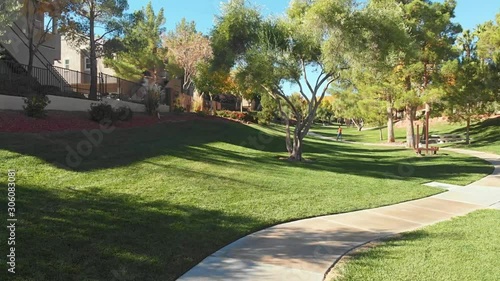 Summerlin Trails, Las Vegas.  Dog walking