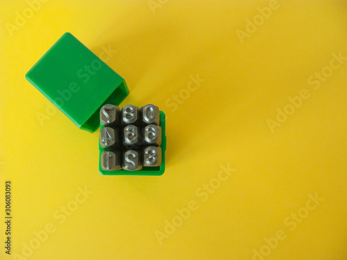 set digital stamp steel for marking. metalwork tools